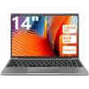 WOZIFAN PC Portatile 14 pollici Notebook Win 11 upto 2.8 GHz 6+ 128 GB ROM Supporta l'espansione SSD 1TB Celeron N4020 2.4G+5G WiFi 4.2 USB HDMI Tastiera italiana membrana mouse senza fili-Grigio