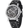 CEYADG BENYAR Orologi automatici da uomo Orologio da polso meccanico scheletrico con cinturino in pelle Orologio da uomo vintage