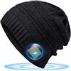 CHEERFUN Regali Natale Originali Cappello Bluetooth - Idee Regalo Donna Uomo Beanie Bluetooth Musica Berretto, Idee Regali Natale Uomo/ Donna/Ragazza, Cappello Sportivo da Esterno Campeggio Sci, Nero, Medium