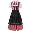 Generic Vestiti Tirolesi Donna - Abito Tradizionale Bavarese Moderno Costume Tradizionale Bavarese Abiti Midi per Le Signore Vestiti Cameriera Dell'Oktoberfest Occasioni Speciali Dirndl Stile Oktoberfest