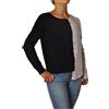 Bresci Patrizia Pepe maglia girocollo in viscosa con design bicolore unico