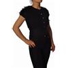 Bresci Liu-jo cardigan donna nero a balze, cotone leggero per look primaverile