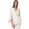 Twin Set Giacca Blazer in Crêpe Cady Leggero con Revers a Lancia