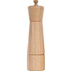 DeroTeno Macina Pepe, Macinapepe Regolabile in Acciaio Inossidabile, Legno dell'Albero della Gomma, Altezza 22 cm, Diametro Inferiore: 5,5 cm, Diametro Superiore: 5 cm (il Vassoio NON é incluso)