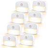 AmmToo 8 Pezzi Luce Notturna Con Sensore Crepuscolare e Movimento, Batteria Inclusa - Per Emergenza, Camerette, Armadio, Soggiorno, Corridoio, Bagno