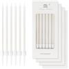mciskin 24pcs candele di compleanno Bianco,decorazioni di torta Bianco, candele di festa lunghe di perla per ragazze ragazzi uomini donne festa di compleanno, decorazioni di anniversario di nozze