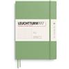 LEUCHTTURM1917 Taccuino Composition B5 Copertina morbida, 178x254 mm, Sage | 123 pagine numerate, puntinato, carta avorio, senza acidi, carta da 80 g/m²