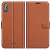 Kezaizhe Custodia per Wiko Y51 Y 51 PU Pelle Wallet Protettivo Cellulare Flip Cover per Y51 Wiko Sunny 5 Lite 5Lite a Portafoglio Telefono con Magnetica (Brown)