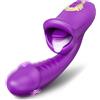 SuperLove Cum with Me Dual Vibrator with Tongue Purple