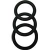 SuperLove Cock Ring Set Black 3 Pack
