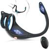 SuperLove Dual Vibrating Cock Ring Anal Lock & Prostate Massager with Remote Black
