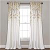 Lush Decor Weeping Flowers - Set di tende oscuranti, 213,4 x 132,1 cm, giallo e grigio, 2 pezzi