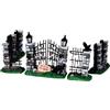 Lemax Spooky Iron Gate And Fence, Set Of 5 - 34606