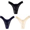 Alienjoy Perizoma Uomo Perizoma Sexy Intimo Uomo Vita bassa G-String Ice Silk Slip Liscio Senza Cuciture Trasparente Perizoma Mutande Mutande, Nero / bianco (confezione da 3), XXL