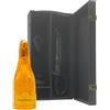 Vinuva Store Sciabola per Champagne in valigia di pelle regalo con bottiglia di Cà del Bosco 75cl