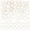 Beebeecraft 1 Scatola 80 Pezzi Anelli di Collegamento A Cuore Cornici in Ottone Placcato Oro 24K Connettori Ciondoli Cavi A Cuore per Creazione di Gioielli Collana Bracciale