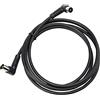 PROSIGNAL Pro Signal Cavo antenna TV, spina coassiale a 90 gradi a 90 gradi, 2 m, nero