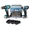 Makita Kit COMBO trapano+avvitatore impulsi makita CLX228SAX2 con 3 batterie da12V + Valigetta + 23 accessori - clx228sax2 IL MIOFERRAMENTA E' UN RIVENDITORE AUTORIZZATO MAKITA