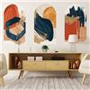 Ambiance Sticker Carta da parati non tessuta pre-incollata affreschi giganti - Archi astratti rossi e blu - adesivo decorativo - 90 x 135 cm