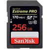 SanDisk Extreme PRO 256GB SDXC Memory Card up to 170MB/s, UHS-1, Class 10, U3, V30, Black