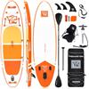 TIGERXBANG Tavola Paddle Surf Gonfiabile 320x82x15cm con Accessori Premium Tavola SUP, Stand Up Paddle per Adulti/Bambini con Pagaia a Doppia Lama, Sedile Kayak, Collezione Defender-Pro Arancia