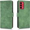 AMWEI Leather Folio Cover per ZTE Blade A72, Custodia in Pelle PU Magnetica Libro Flip Portafoglio con [Funzione Stand]. Verde