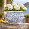 CERAMICHE CALTAGIRONE Portavaso Ceramica Caltagirone Blue Liberty 40 cm