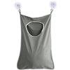 HomeFairy Borsa salvaspazio porta biancheria in tessuto Oxford da appendere alla porta + 2 ganci in acciaio INOX + 2 ventose, per camera da letto, cameretta, dormitorio o armadio Grey