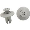 A ABSOPRO Pressione Plastica Clip Rivetti Fissaggio 8mm Plastica Grigio Set 100