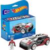 Mega Brands MEGA Hot Wheels - Audi RS 6 GTO Concept, Set da costruzione con 77 pezzi e 1 micro action figure pilota incluso, colore grigio e rosso, giocattolo per bambini, 5+ anni, HKF94