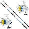 Trabucco Kit SURFCASTING Composto da 2 Canna Avalon 4 m 150 Gr + 2 Mulinello Avalon 6500 con Filo
