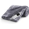 Imetec Caldoplaid Velvet Square Plaid Riscaldabile, Morbida Coperta Elettrica 150x95 cm, Basso Consumo, Tecnologia Adapto, Dispositivo di Sicurezza, R