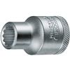GEDORE Inserto per Chiave a Bussola, Attacco 1/2 pollici, 12.5 mm, Bocca Dodecagonale, Chiave a Bussola 12 mm, Utensile, D 19 12, Acciaio Cromato