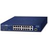 Planet PLANET 16-Port 10/100TX 802.3at PoE Non gestito Fast Ethernet (10/100) Supporto Power over Ethernet (PoE) 1U Blu FGSD-1821P