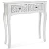 VERSA Anjali Consolle Ingresso, Tavolo Consolle, Tavolino Ingresso, Tavolo Salotto, con 2 cassetti, Misure (A x L x l) 80 x 25 x 80 cm, Legno, Colore Bianco
