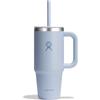 HYDRO FLASK - Travel Tumbler 709ml (24 oz) con coperchio a incastro per cannuccia chiudibile - Acciaio inossidabile - Coperchio resistente agli schizzi - Surf