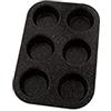Pradel Excellence - Stampo per 6 muffin in acciaio al carbonio, rivestimento antiaderente - Accessorio per pasticceria per preparazione culinaria - compatibile forno e lavastoviglie - 26,5 x 18 x 3 cm