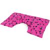 Giraffenland Cuscino termico cervicale XL per collo, spalle e schiena - Cuscino termico con semi di colza - gatto nero- fuchsia