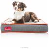 Brindle Cuccia per animali domestici in memory foam impermeabile, sfoderabile e lavabile in lavatrice, 10,2 cm, ortopedico per alleviare le articolazioni, velluto antracite