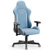 DIABLO Sedia da Gaming X-Starter | Sedia Gaming Ergonomica in Tessuto, Braccioli Regolabili, Meccanismo di Inclinazione | Sedia per PC, Gaming Chair, Poltrona da Ufficio | Azzurro