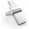 KOOTION Chiavetta USB Tipo C 256 GB USB 3.0 OTG Chiavetta USB C 256GB 2 in 1 Argento Pennetta USB C 256G Velocità fino a 80 MB/s Unità Pennette USB 256G Per Smartphone Android, ect