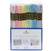 DMC - Assortimento Mouliné 4 mt - Colori Pastello, 100% cotone - 12 matassine di 4 metri | Colori assortiti, filato da ricamo, ideale per punto croce, braccialetti dell'amicizia, attività creative