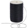 OLYCRAFT 160m Cordino Cerato Cordoncino in Poliestere Cerato Nero 0.3-0.4mm Filo intrecciato per cucito Filo Cerato Filo in Poliestere Cerato con Bobina per Bracciali Collane Creazione di Gioielli