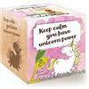 Feel Green 296725 - Cubo di Legno con Incisione Laser Keep Calm, You Have Unicorn Power, Idea Regalo sostenibile, ecocube, Prodotto in Austria