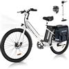 HITWAY Bicicletta Elettrica 26" Bici Elettrica Adulto City E-bike con Li-Batteria 36V/8,4Ah,Motore 250W,Max 25km/h,Fino a 35-70km,ebike Pedalata Assistita,Donna Uomo