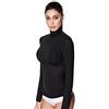 JADEA Maglia Modal e Cashmere Collo Alto Manica Lunga (S, Nero)