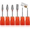 MOVYEE Kit Punte Fresa Unghie Cuticole Professionale,Rimuovi Unghie Gel,Acrilico,Cuticola,3/32,Accessori Unghie Manicure (Stile 3)
