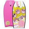 iBOARD Body Board, bodyboard leggero da 104 cm con copertura in EPS, guinzaglio di alta qualità e cinturino da polso per surf per adulti e adolescenti