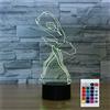 Superhongjihao - Luce notturna 3D per bambini a forma di ballerina con telecomando, lampada LED a 16 colori intercambiabili, regalo di Natale o compleanno per bambini