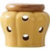 ZONTTR Porta aglio in ceramica con coperchio traforato per , o come elegante paralume per candele
